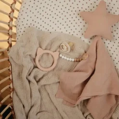 Mushie Anneau De Dentition Chat Rose New