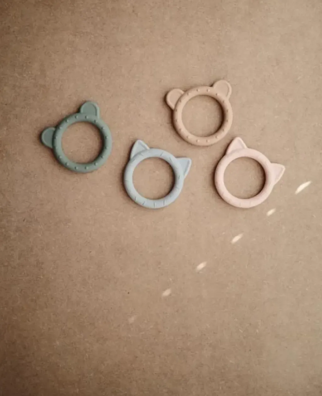 Mushie Anneau de Dentition Chat Gris New