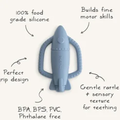 Mushie Anneau de Dentition Hochet Fusée - Discount