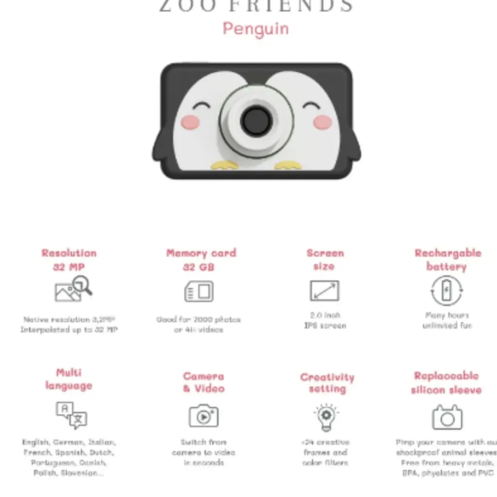 The Zoo Family Appareil Photo Pingouin - The Zoofamily Discount