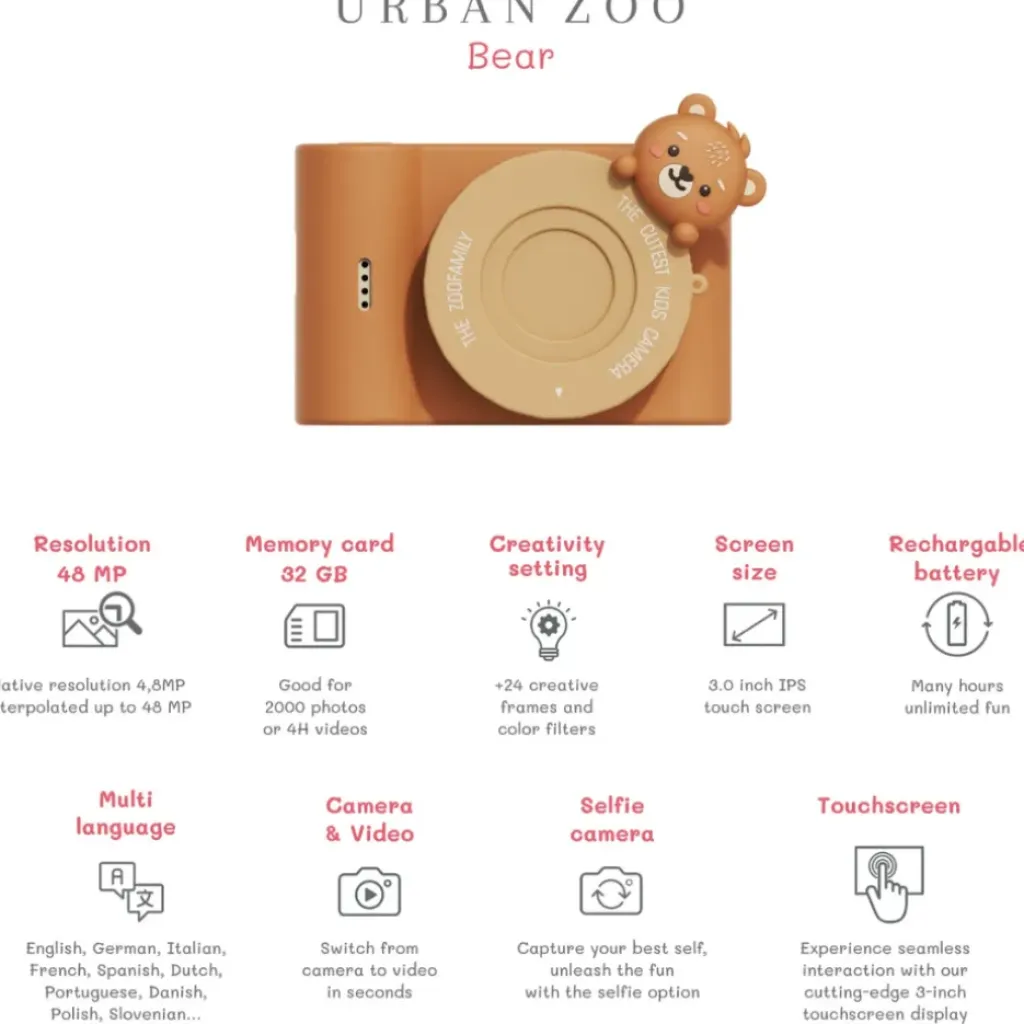 The Zoo Family Appareil Photo Urban Ourson - The Zoofamily Fashion