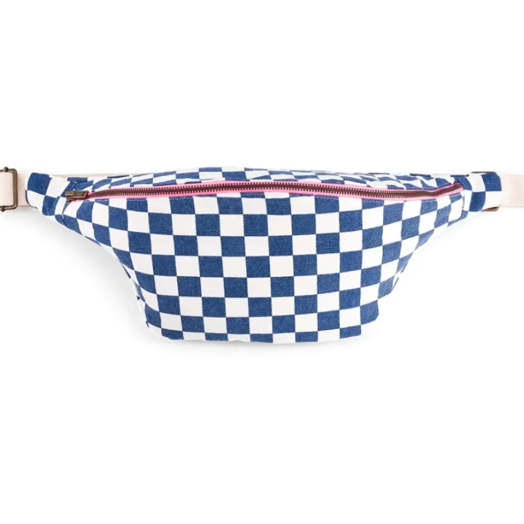 Rose In April Banane Damier Bleu Écru - Discount