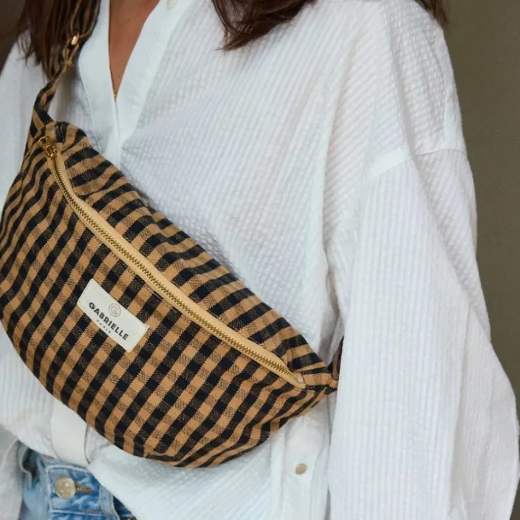 Gabrielle Paris Banane Vichy Café - Sale