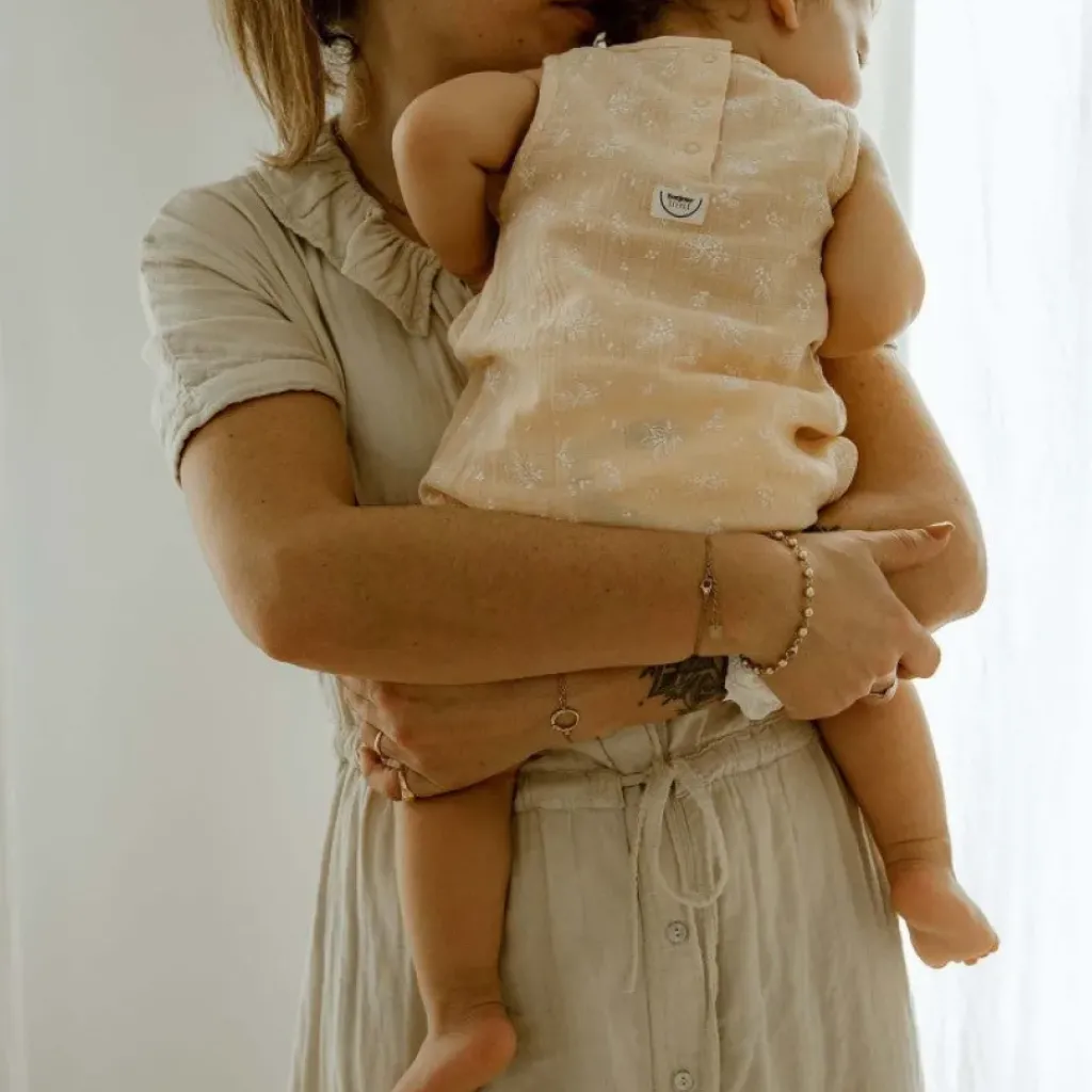 Bonjour Little Barboteuse Vegetal Peach - Online