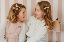 Luciole et Petit Pois Barrettes Trio Lapin Nacre - Discount