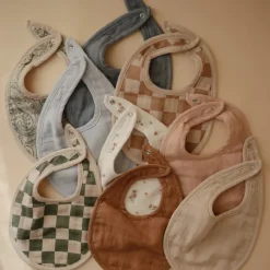 Mushie Bavoirs Vert et Damiers - Clearance