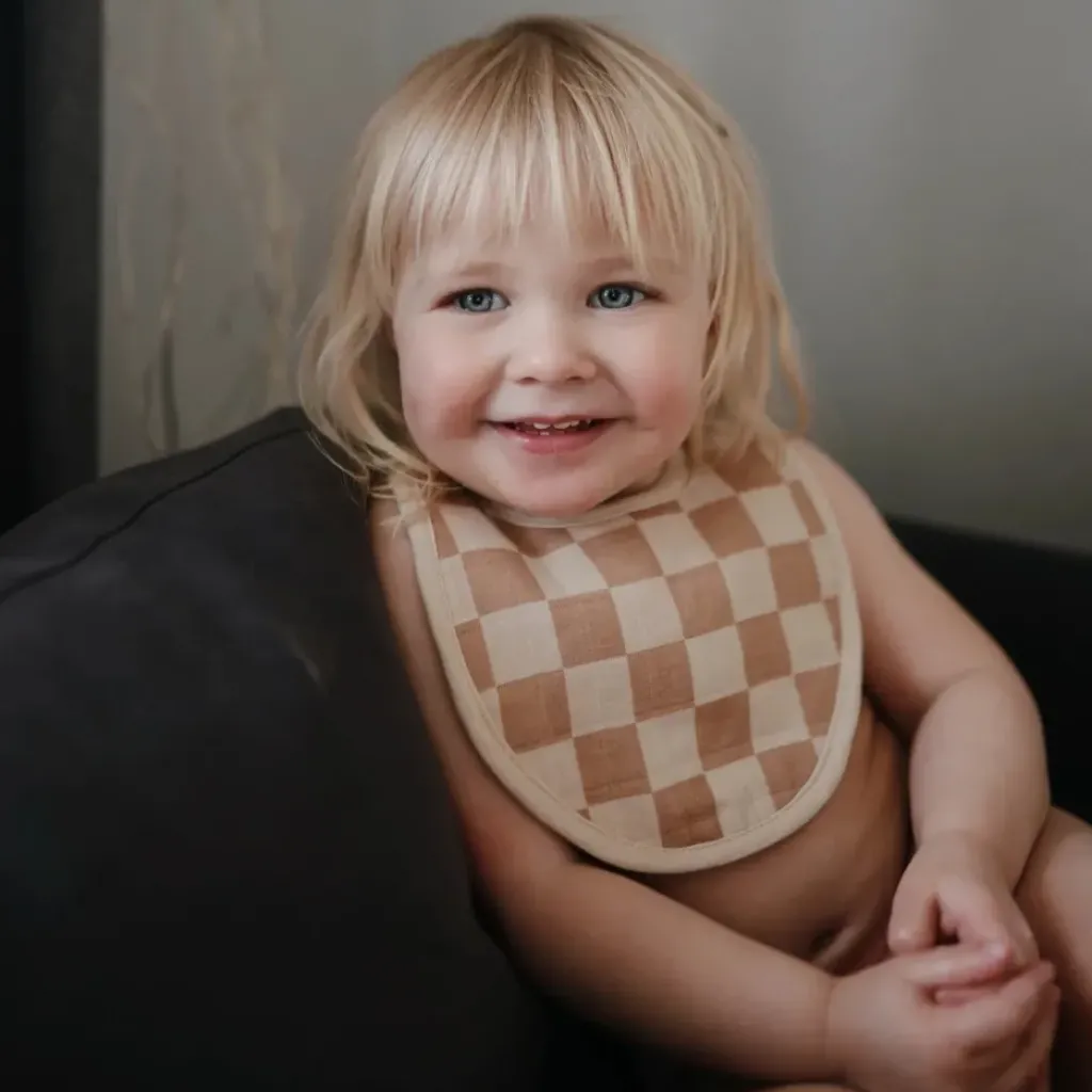 Mushie Bavoirs Vert et Damiers - Clearance