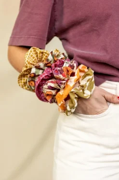 Apaches Collections Big Chouchou Manju Flora Bold Orange - Discount