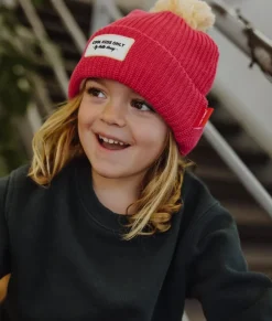 Hello Hossy Bonnet Color Block Framboise - Sale