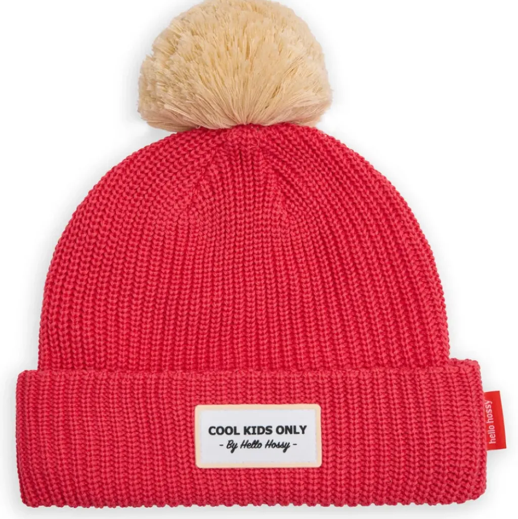 Hello Hossy Bonnet Color Block Framboise - Sale