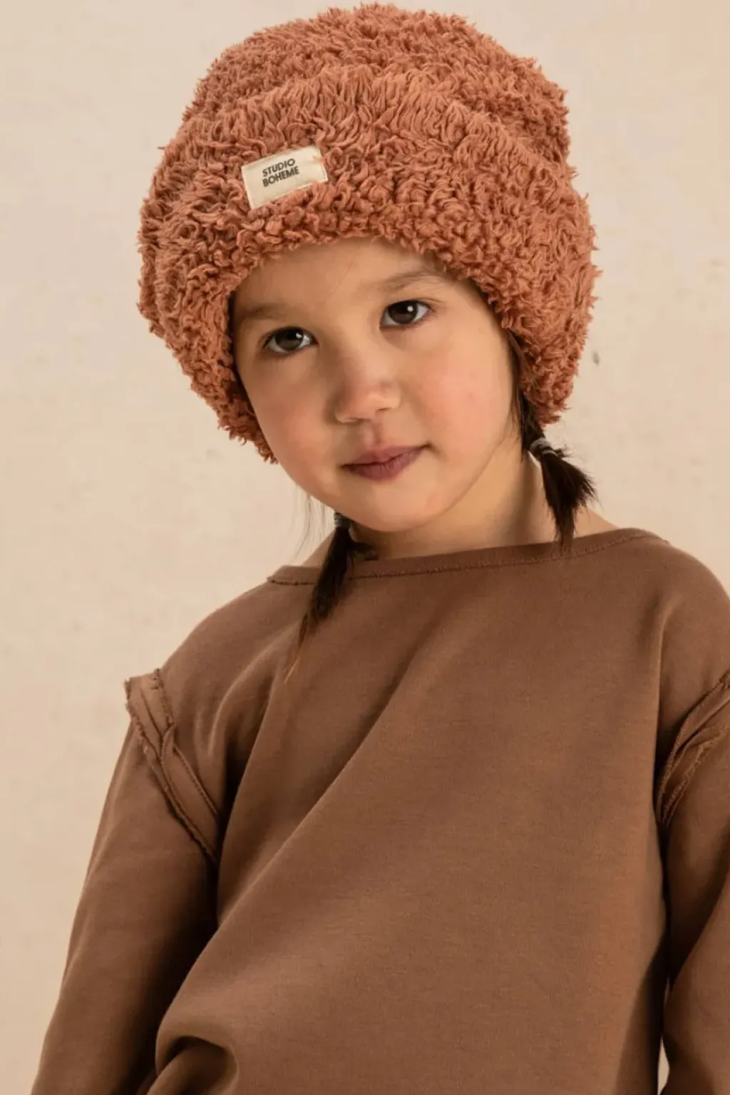 Studio Bohème Bonnet Mouton Vieux Rose - Outlet