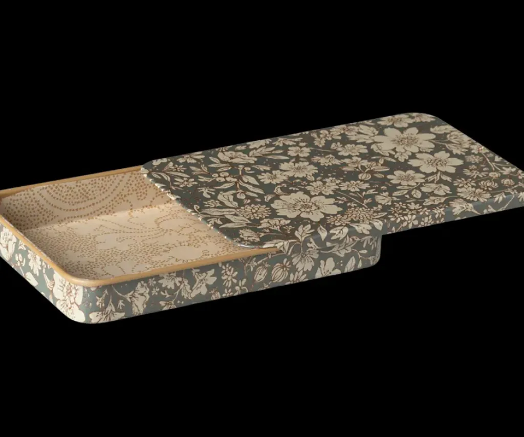 Maileg Boîte Fleurs Coulissante Bleu - Discount