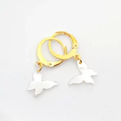 Litchi Boucles d'Oreilles Celeste Papillon - Fashion