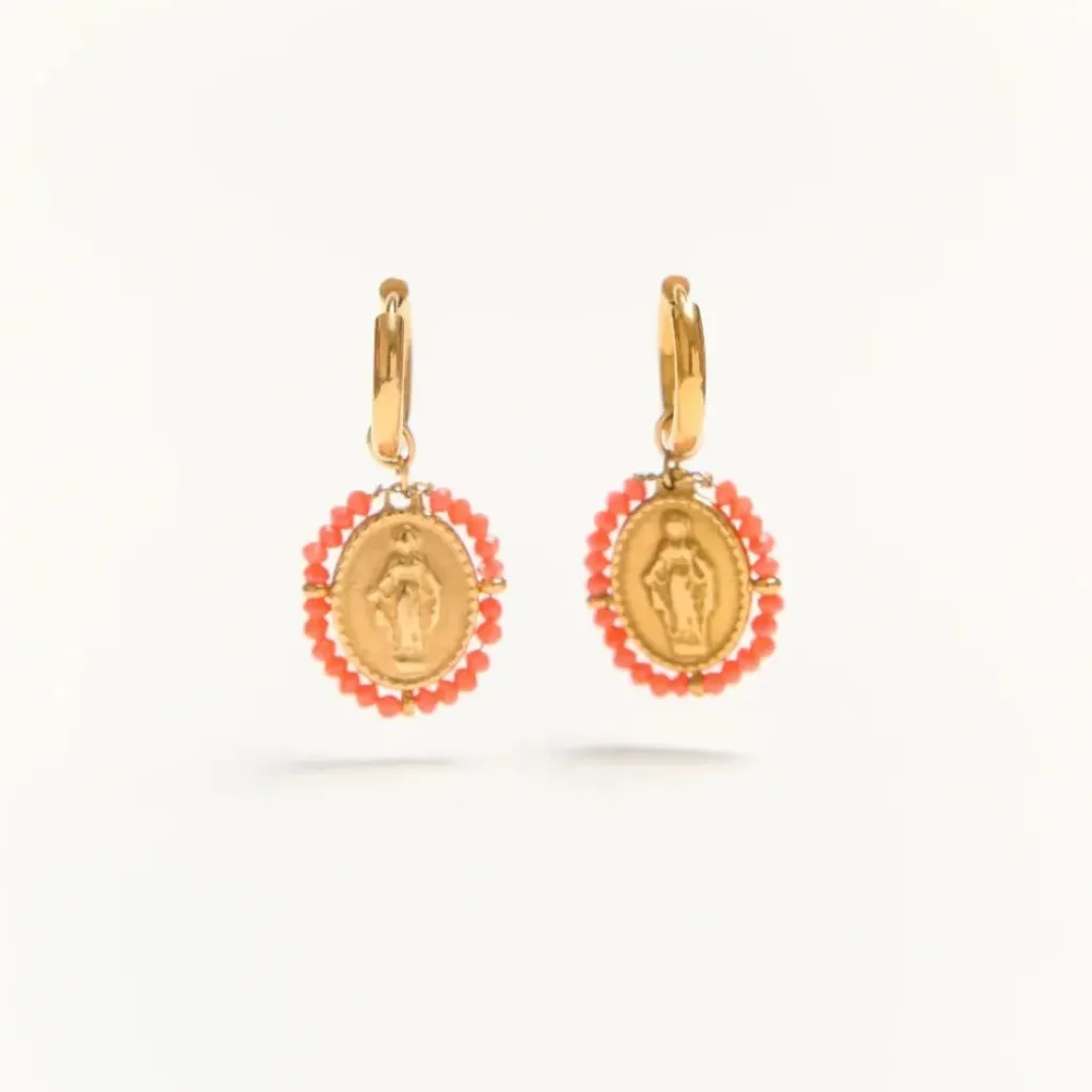 Palas Boucles d'Oreilles Santa Maria Corail - Fashion
