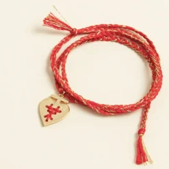 Camille Enrico Bracelet Tresse Alma Corail - Online