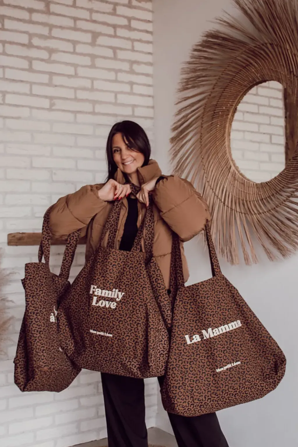 Mon Petit Léon Cabas Léopard "Family Love" - Fashion