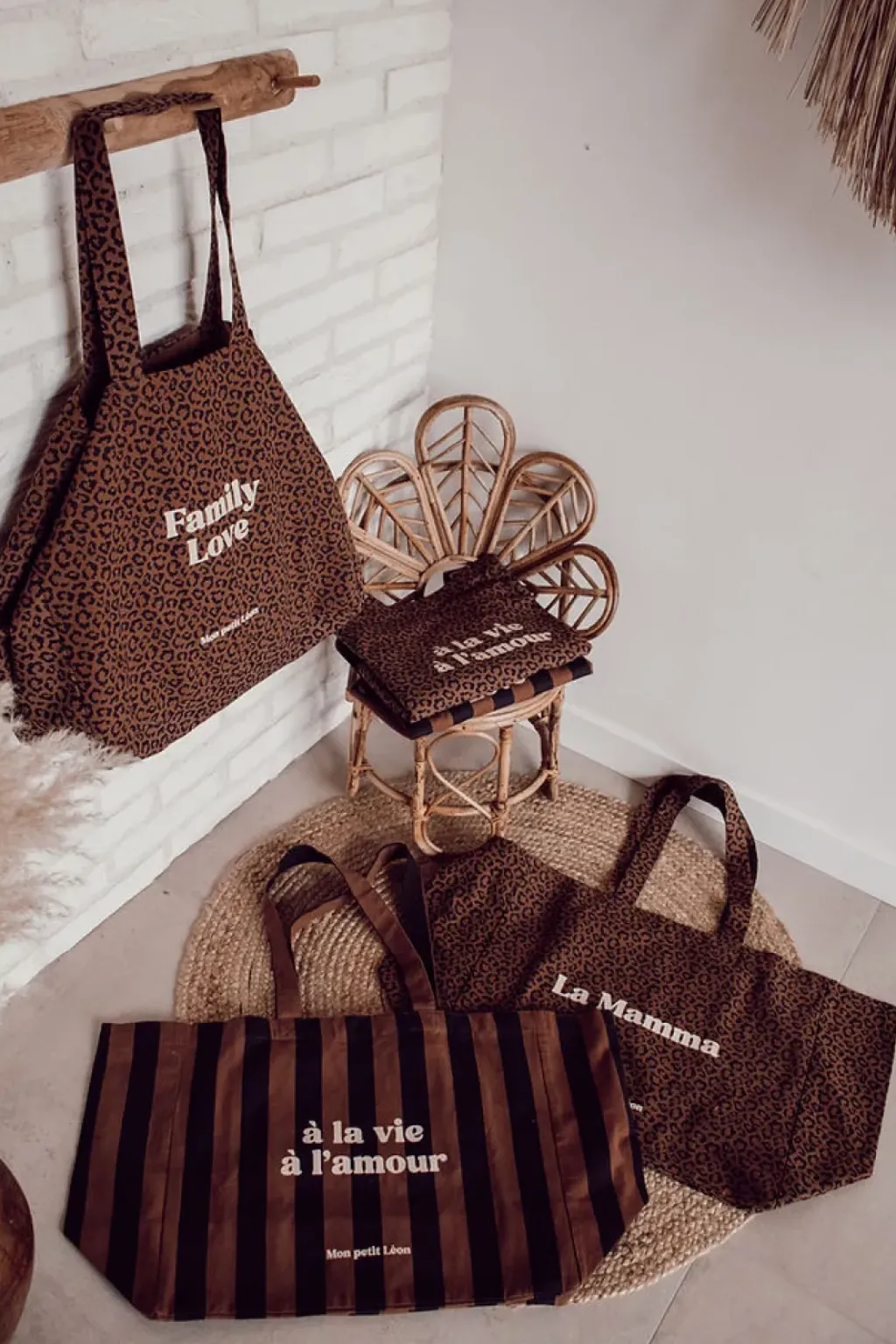 Mon Petit Léon Cabas Léopard "Family Love" - Fashion