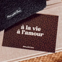 Mon Petit Léon Carte Léopard "À la Vie, à l'Amour" - Fashion