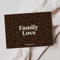 Mon Petit Léon Carte Léopard "Family Love" - New