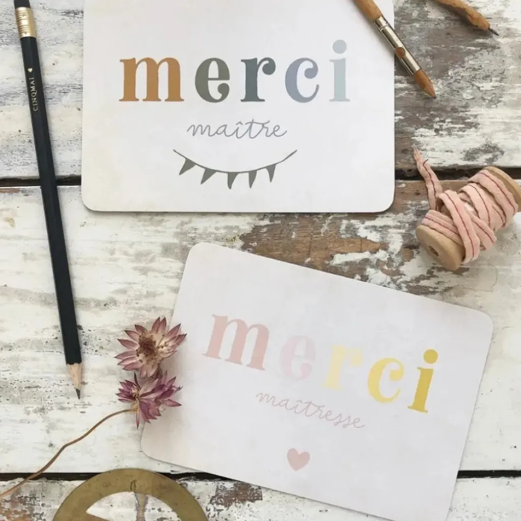 Cinq Mai Carte Merci Maître - New