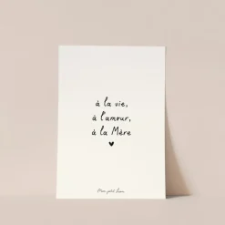 Mon Petit Léon Carte "À la Vie, à l'Amour, à la Mère" - Fashion