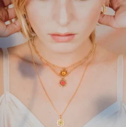 Camille Enrico Chaîne Fine Or Boule - New