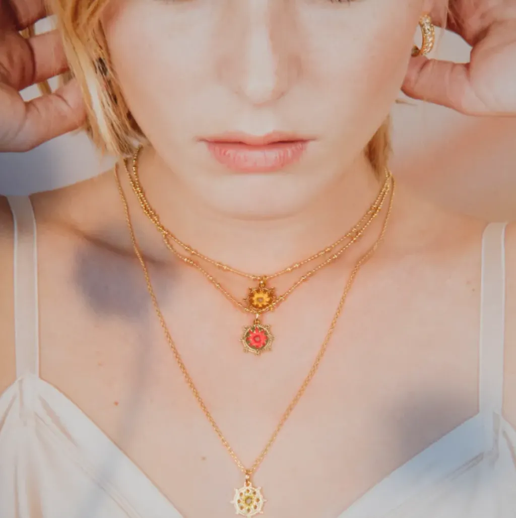 Camille Enrico Chaîne Fine Or Boule - New