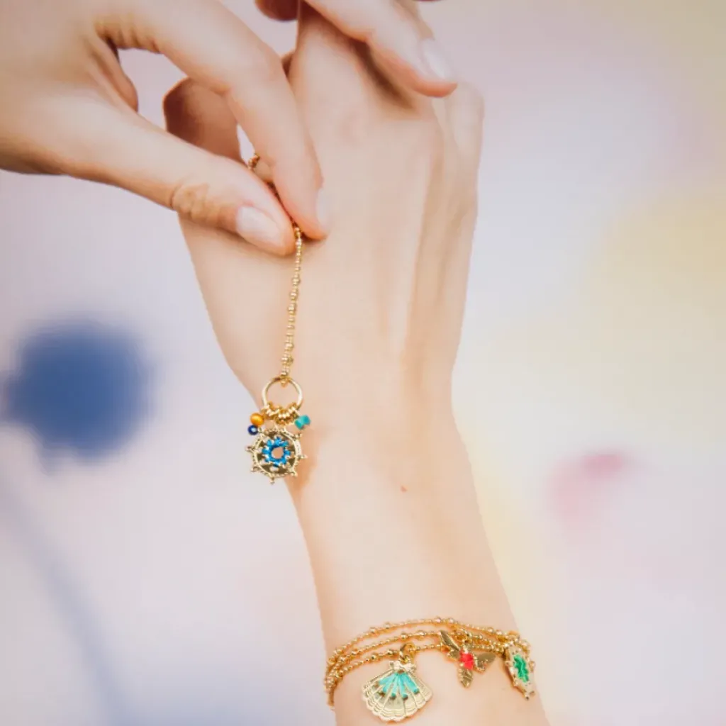 Camille Enrico Chaîne Fine Or Boule - New