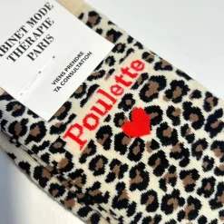 Cabinet Mode Thérapie Paris Chaussette Kids "Poulette" Léopard - Cabinet Mode Thérapie Outlet