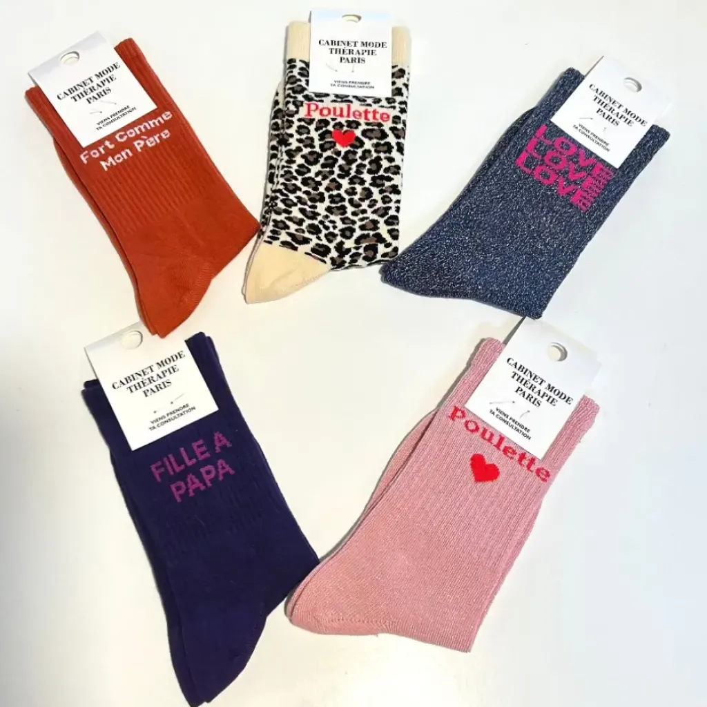 Cabinet Mode Thérapie Paris Chaussette Kids "Poulette" Léopard - Cabinet Mode Thérapie Outlet