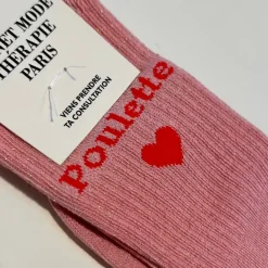 Cabinet Mode Thérapie Paris Chaussette Kids "Poulette" Rose - Cabinet Mode Thérapie Outlet