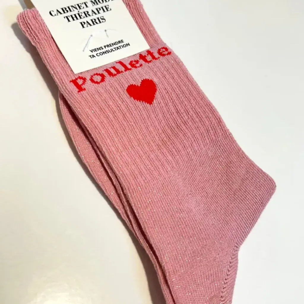 Cabinet Mode Thérapie Paris Chaussette Kids "Poulette" Rose - Cabinet Mode Thérapie Outlet