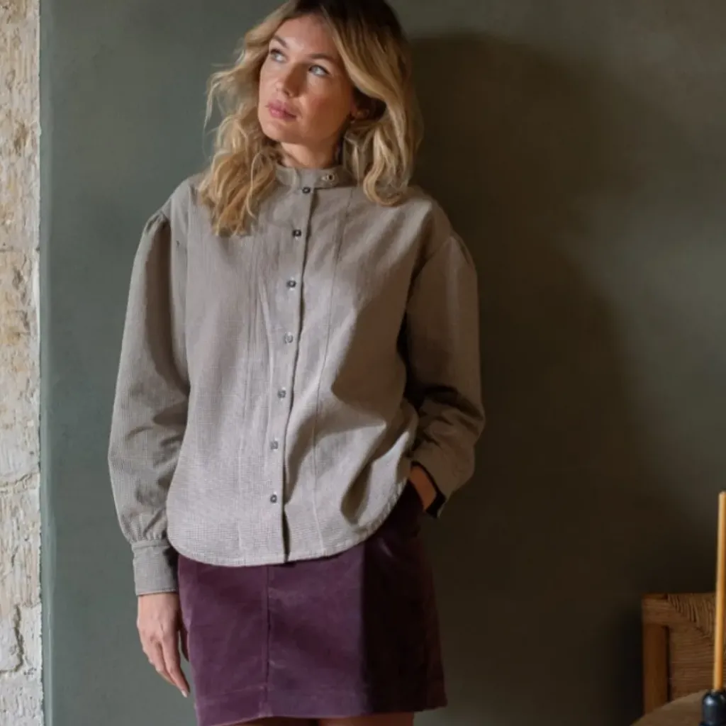 Marlot Paris Chemise Argentine Vichy Noir - Sale