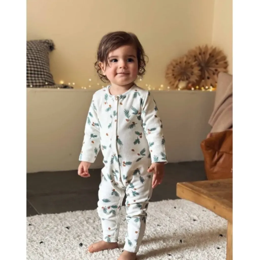 Bonjour Little Combinaison Velours Pine - Sale