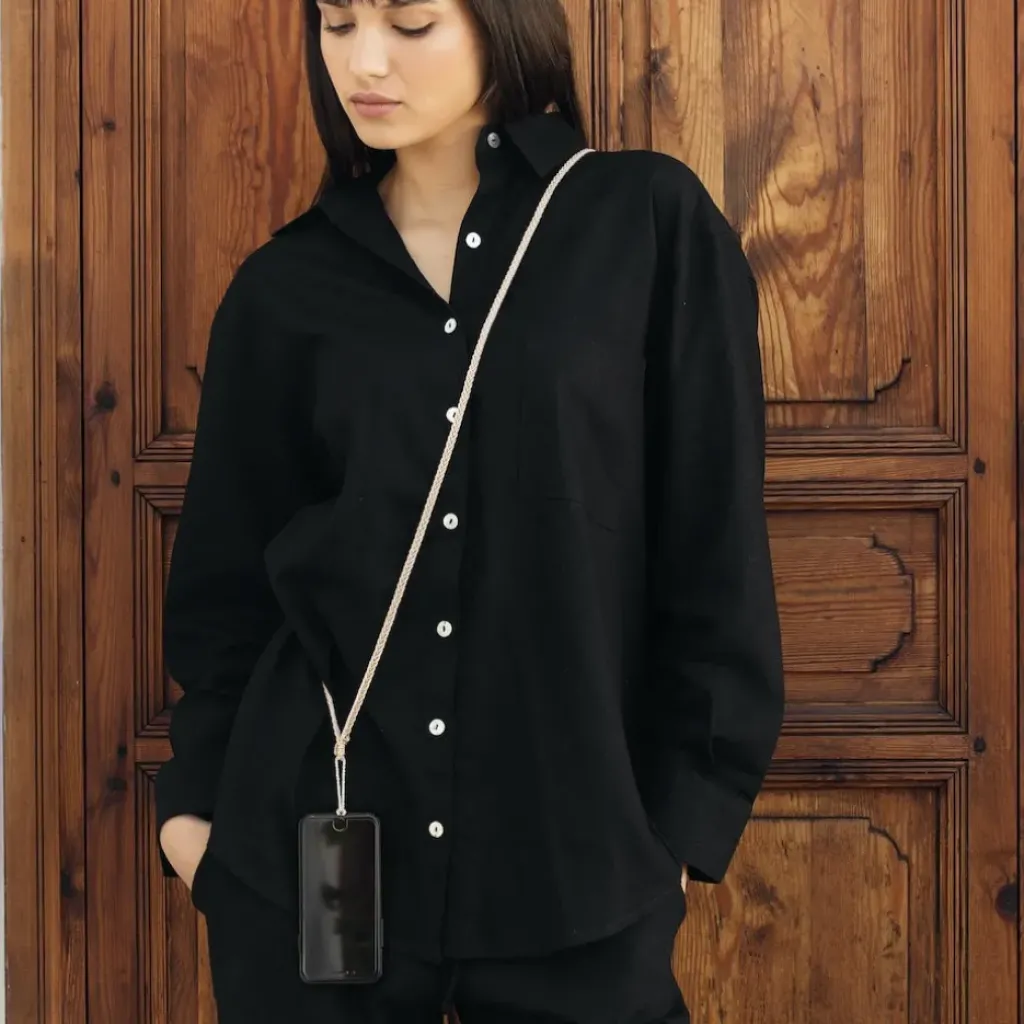 Maaÿaz Cordon de Téléphone Maxi Tresse Greige - Sale