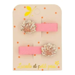 Luciole et Petit Pois Duo de Barrettes Coquillages Roses - Best
