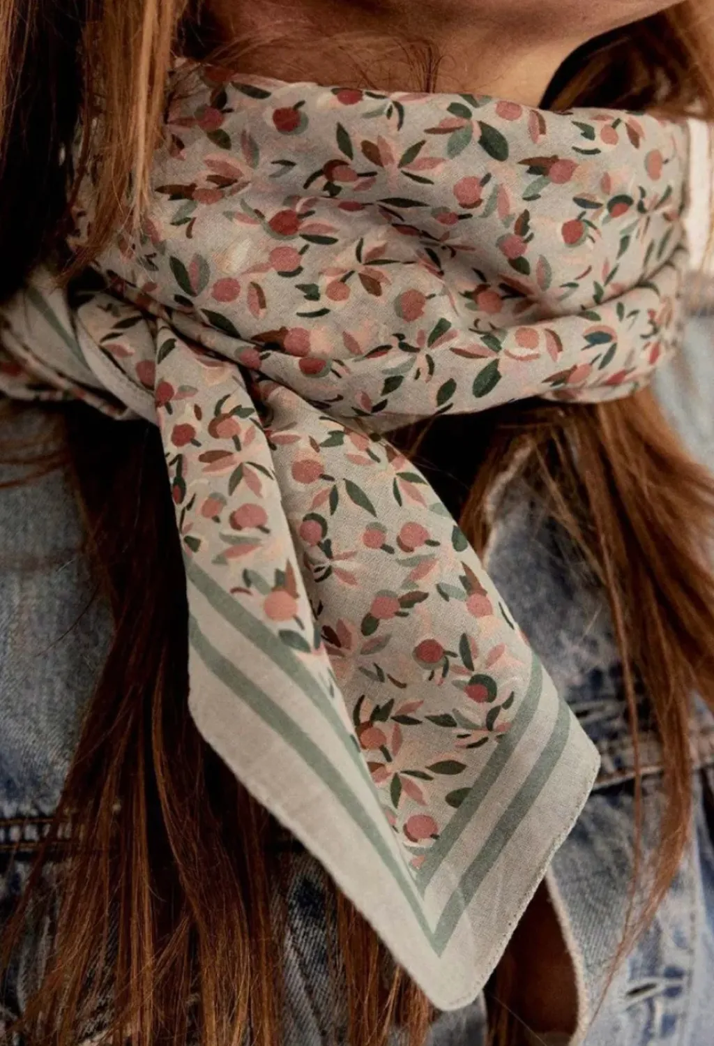 Gabrielle Paris Foulard Bloom Sauge - New