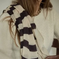 Gabrielle Paris Foulard en Laine Zebra Beige - Online