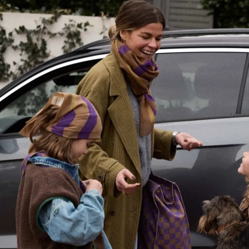 Gabrielle Paris Foulard en Laine Zebra Violet - Gabrielle x Horty Discount