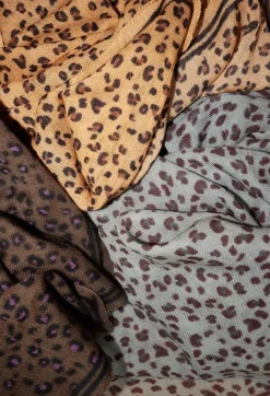 Gabrielle Paris Foulard Laine Léopard Camel - Hot
