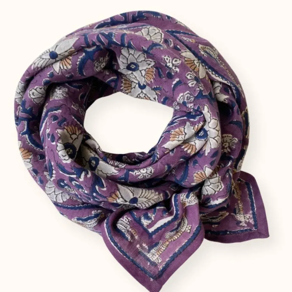 Apaches Collections Foulard Latika Bird Violet - Fashion