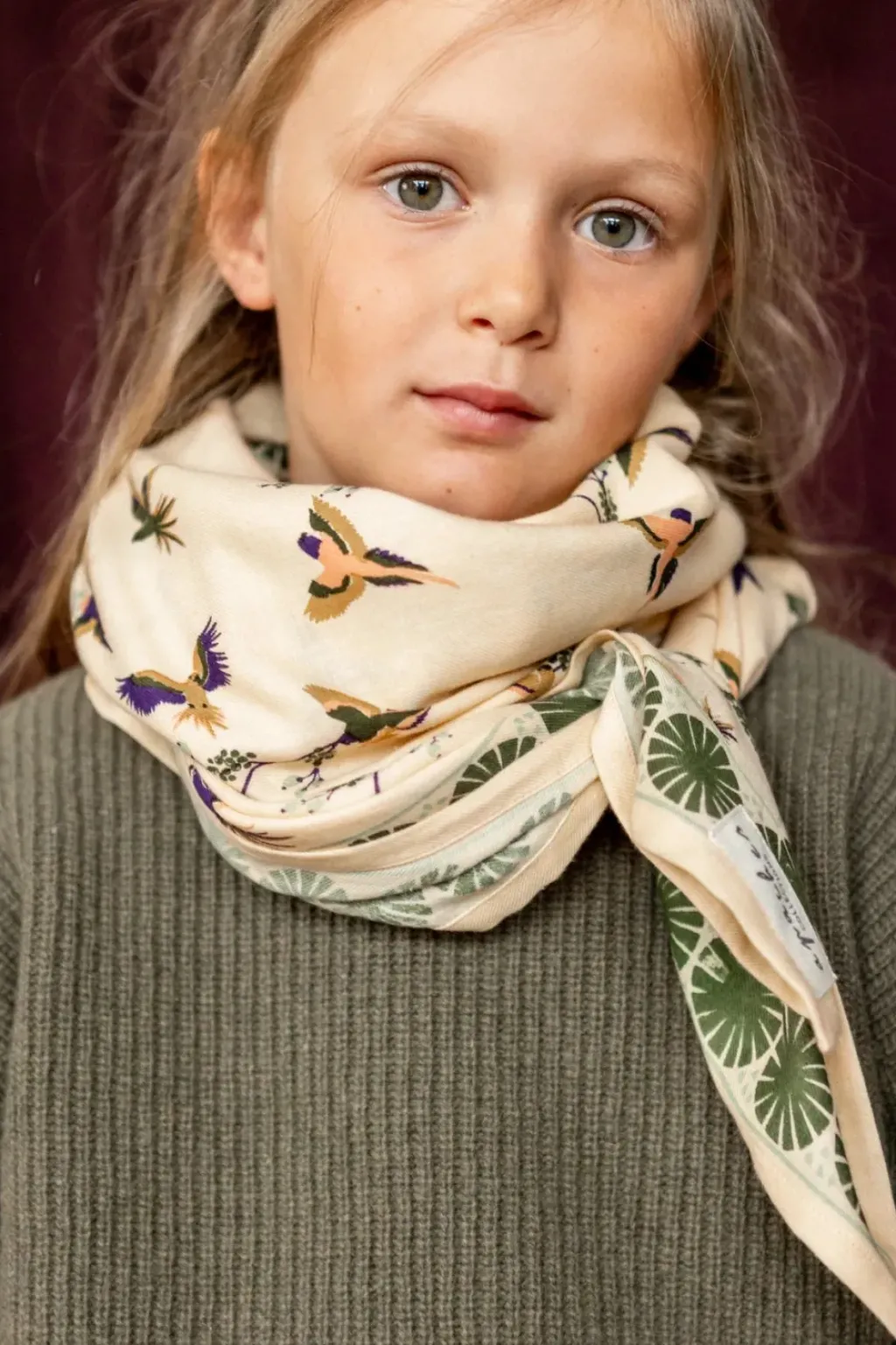 Apaches Collections Foulard Latika Cerisier Kaki - Clearance