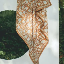 Apaches Collections Foulard Latika Coeurs Châtaigne - Online