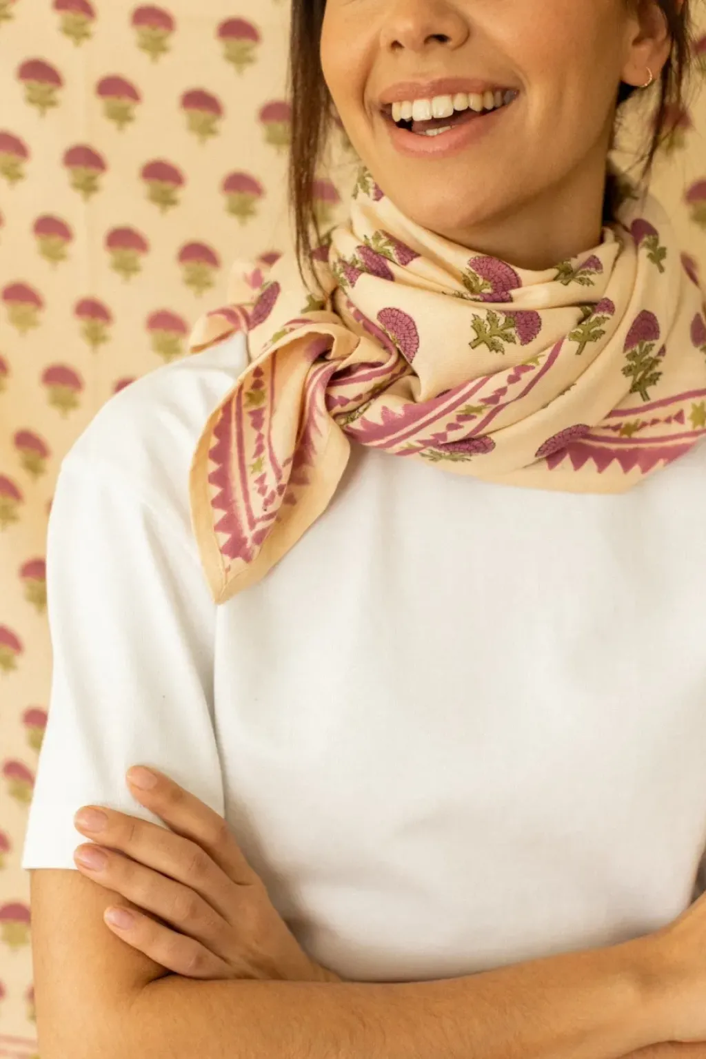 Apaches Collections Foulard Latika Florets Macadamia - Best