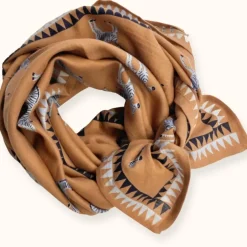 Apaches Collections Foulard Latika Zèbre Chocolat - Sale