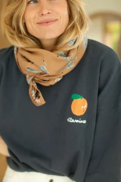 Apaches Collections Foulard Latika Zèbre Chocolat - Sale