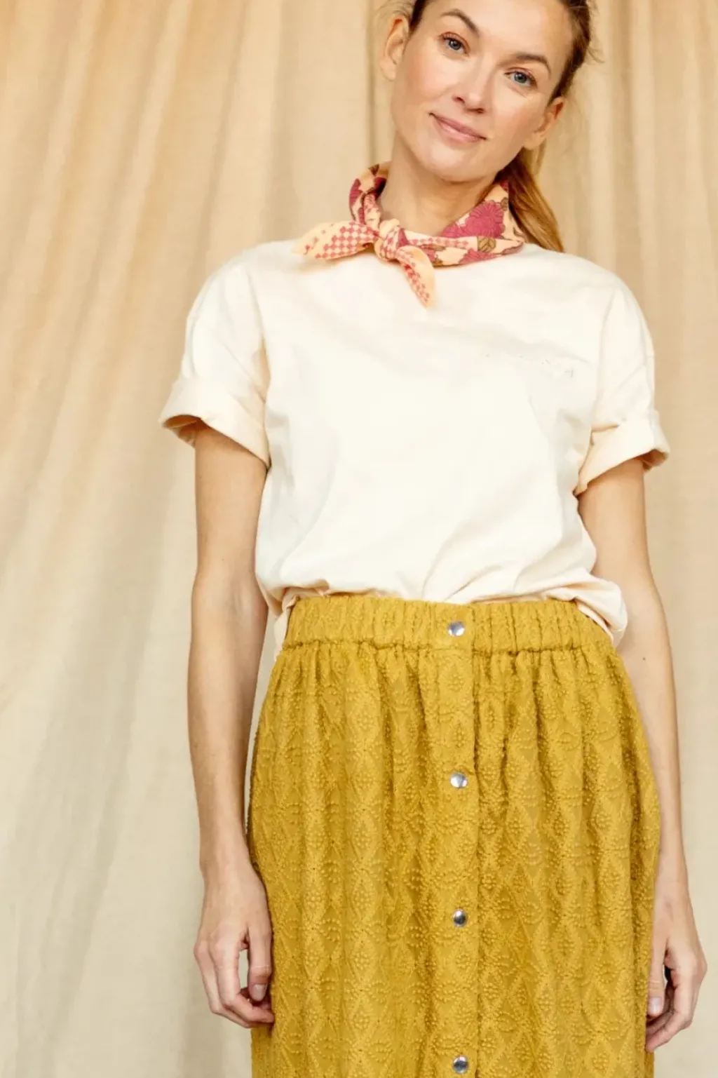 Apaches Collections Foulard Manika Bloom Macadamia - Best