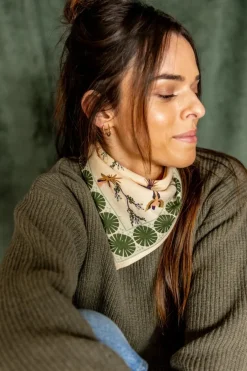 Apaches Collections Foulard Manika Cerisier Kaki - Outlet