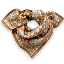 Apaches Collections Foulard Manika Coeurs Châtaigne - New