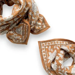 Apaches Collections Foulard Manika Coeurs Châtaigne - New